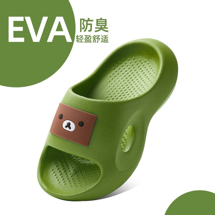 Wholesale Kids Summer EVA Anti-Slip Bear Soft Sole Slippers JDC-SP-FenD002 Slippers 芬典 green Inner length 15cm Wholesale Jewelry JoyasDeChina Joyas De China