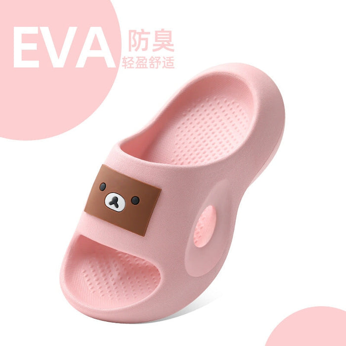 Wholesale Kids Summer EVA Anti-Slip Bear Soft Sole Slippers JDC-SP-FenD002 Slippers 芬典 pink Inner length 15cm Wholesale Jewelry JoyasDeChina Joyas De China
