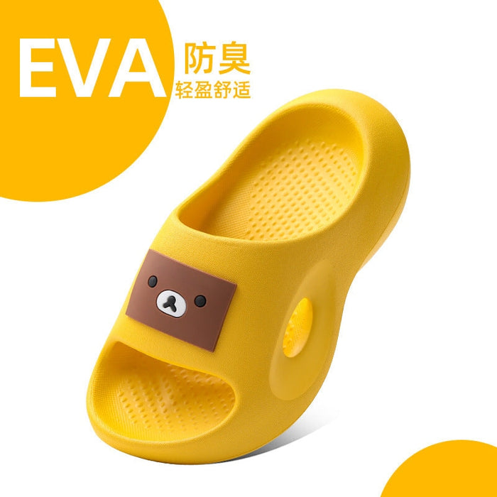 Wholesale Kids Summer EVA Anti-Slip Bear Soft Sole Slippers JDC-SP-FenD002 Slippers 芬典 yellow Inner length 15cm Wholesale Jewelry JoyasDeChina Joyas De China