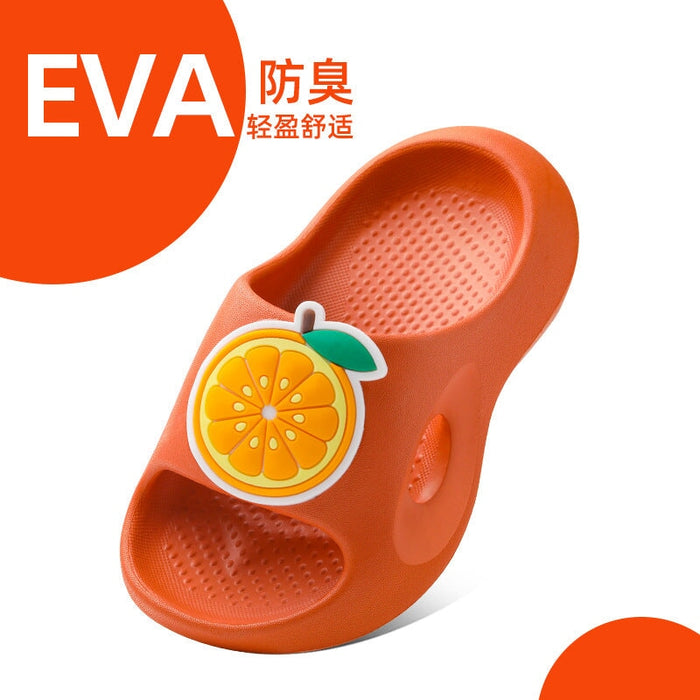 Wholesale Kids Summer Non-Slip Soft Bottom EVA Slippers JDC-SP-FenD003 Slippers 芬典 orange 19-20 yards Wholesale Jewelry JoyasDeChina Joyas De China