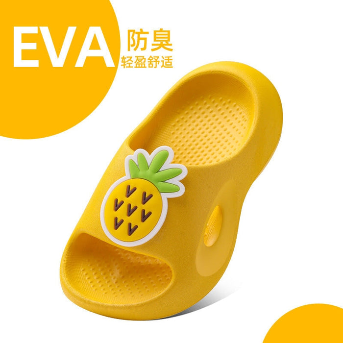 Wholesale Kids Summer Non-Slip Soft Bottom EVA Slippers JDC-SP-FenD003 Slippers 芬典 yellow 19-20 yards Wholesale Jewelry JoyasDeChina Joyas De China