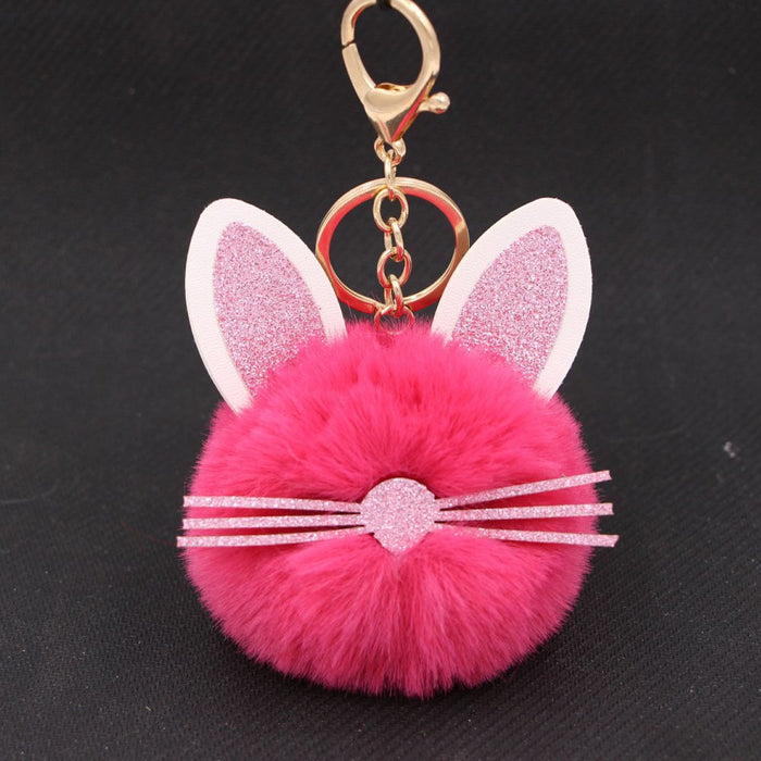 Wholesale Kitten Whiskers Alloy Imitation Hair Hair Ball Keychain JDC-KC-Zuge023 Keychains 祖格 Wholesale Jewelry JoyasDeChina Joyas De China