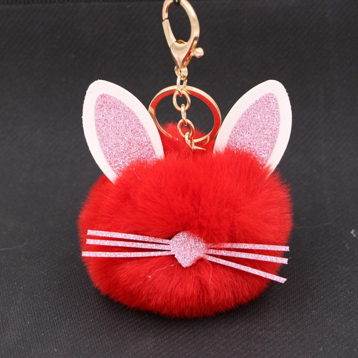 Wholesale Kitten Whiskers Alloy Imitation Hair Hair Ball Keychain JDC-KC-Zuge023 Keychains 祖格 Wholesale Jewelry JoyasDeChina Joyas De China