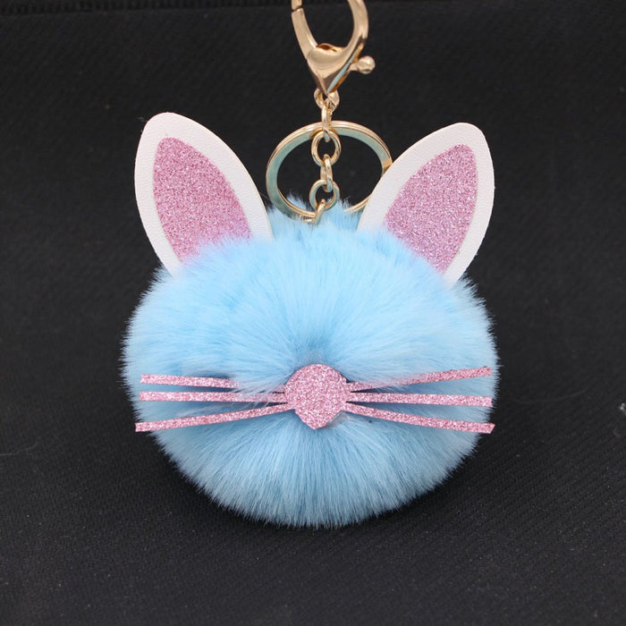 Wholesale Kitten Whiskers Alloy Imitation Hair Hair Ball Keychain JDC-KC-Zuge023 Keychains 祖格 Wholesale Jewelry JoyasDeChina Joyas De China