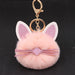 Wholesale Kitten Whiskers Alloy Imitation Hair Hair Ball Keychain JDC-KC-Zuge023 Keychains 祖格 pink / Wholesale Jewelry JoyasDeChina Joyas De China