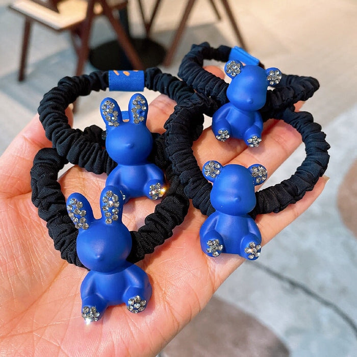 Wholesale Klein Blue Bear Hair Scrunchies (F) JDC-HS-GSFS007 Hair Scrunchies 夙尚 Wholesale Jewelry JoyasDeChina Joyas De China