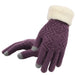 Wholesale Knitted Acrylic Spandex Ladies Touch Screen Gloves JDC-GS-FanP003 Gloves 梵普 purple one size Wholesale Jewelry JoyasDeChina Joyas De China