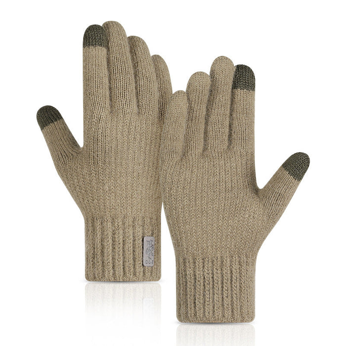 Wholesale knitted cashmere touch screen warm gloves JDC-GS-RG013 Gloves 润谷 camel L Wholesale Jewelry JoyasDeChina Joyas De China