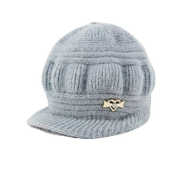 Wholesale knitted plush warm wool hat JDC-FH-GSXR038 Fashionhat 新锐 gray Average code Wholesale Jewelry JoyasDeChina Joyas De China