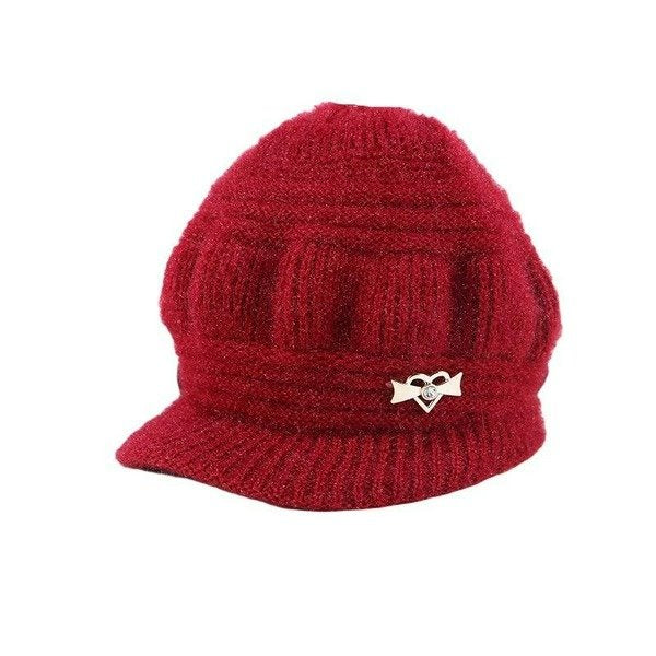 Wholesale knitted plush warm wool hat JDC-FH-GSXR038 Fashionhat 新锐 red Average code Wholesale Jewelry JoyasDeChina Joyas De China