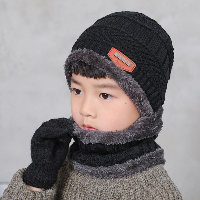Wholesale knitted wool hat pack of 2 JDC-FH-BG003 Fashionhat JoyasDeChina Children black MINIMUM 2 Wholesale Jewelry JoyasDeChina Joyas De China
