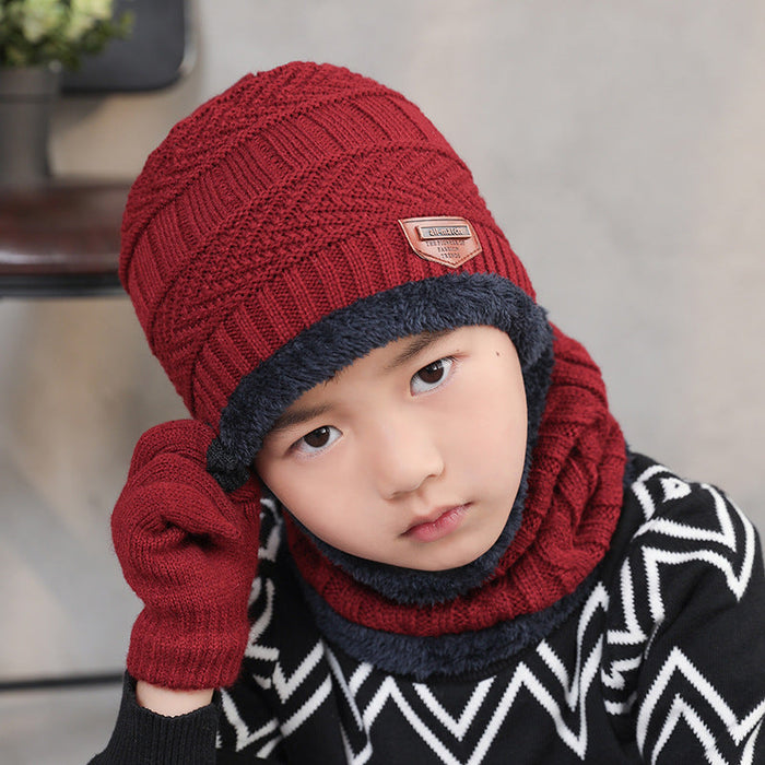 Wholesale knitted wool hat pack of 2 JDC-FH-BG003 Fashionhat JoyasDeChina Children's wine red MINIMUM 2 Wholesale Jewelry JoyasDeChina Joyas De China