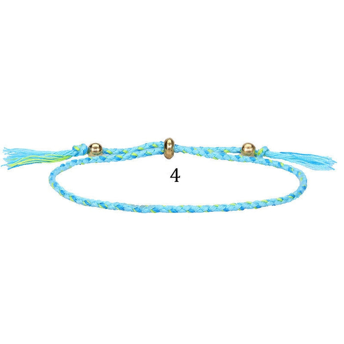 Wholesale knitting hand national Tibetan cotton rope tassel Bracelet JDC-BT-Yiye002 Bracelets 益烨 3 Wholesale Jewelry JoyasDeChina Joyas De China