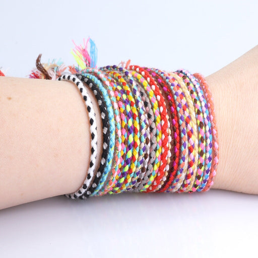 Wholesale knitting hand national Tibetan cotton rope tassel Bracelet JDC-BT-Yiye002 Bracelets 益烨 Wholesale Jewelry JoyasDeChina Joyas De China