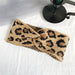 Bulk Jewelry Wholesale Knot woolen woven leopard cross headband JDC-HD-h004 Wholesale factory from China YIWU China