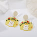 Wholesale Korean cat bear cartoon Earrings JDC-ES-YN112 Earrings JoyasDeChina Yellow bear Wholesale Jewelry JoyasDeChina Joyas De China