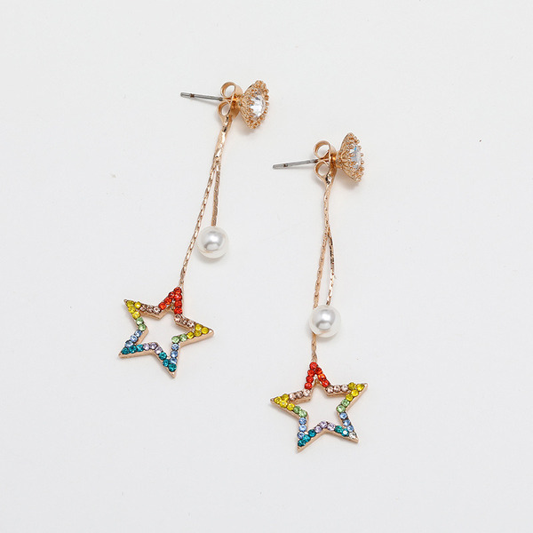 Wholesale Korean fashion small fresh color diamond earrings JDC-ES-KQ085 Earrings JoyasDeChina Wholesale Jewelry JoyasDeChina Joyas De China