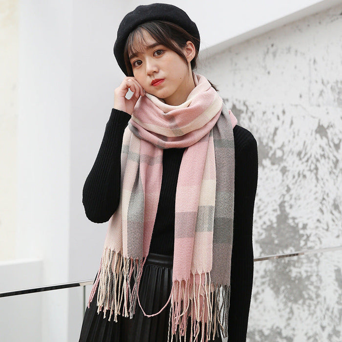 Wholesale Korean imitation cashmere scarf JDC-SF-GSLX001 scarf JoyasDeChina Cherry Blossom powder 200cm Wholesale Jewelry JoyasDeChina Joyas De China