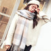 Wholesale Korean imitation cashmere scarf JDC-SF-GSLX001 scarf JoyasDeChina H white ash 200cm Wholesale Jewelry JoyasDeChina Joyas De China