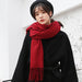 Wholesale Korean imitation cashmere scarf JDC-SF-GSLX001 scarf JoyasDeChina Wine red 200cm Wholesale Jewelry JoyasDeChina Joyas De China
