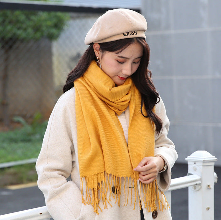 Wholesale Korean imitation cashmere scarf JDC-SF-GSLX001 scarf JoyasDeChina yellow 200cm Wholesale Jewelry JoyasDeChina Joyas De China