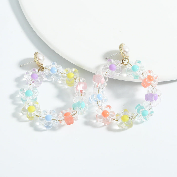 Wholesale Korean version of small fresh candy color flower earrings JDC-ES-JQ072 Earrings JoyasDeChina Wholesale Jewelry JoyasDeChina Joyas De China