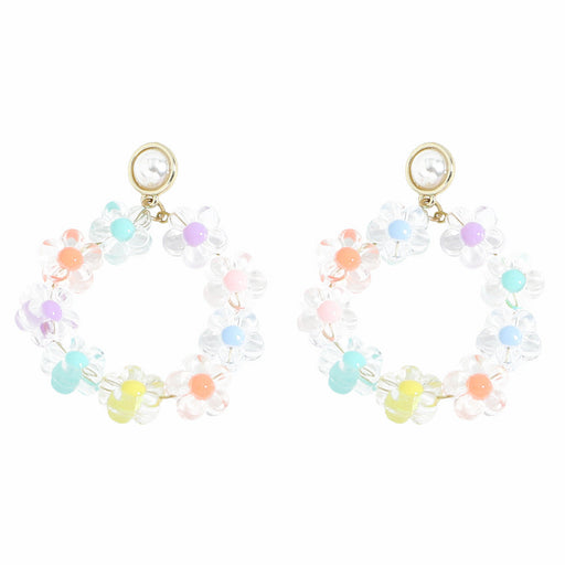 Wholesale Korean version of small fresh candy color flower earrings JDC-ES-JQ072 Earrings JoyasDeChina Color (random flower color) Wholesale Jewelry JoyasDeChina Joyas De China