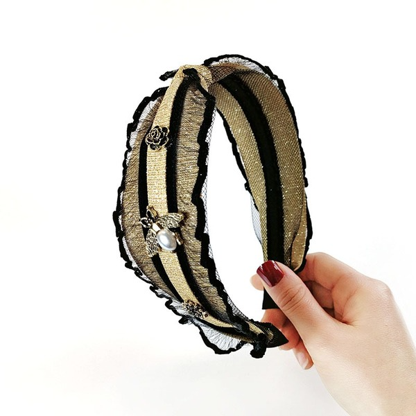 Bulk Jewelry Wholesale Lace-encrusted drill hair hoops JDC-HD-O008 Wholesale factory from China YIWU China