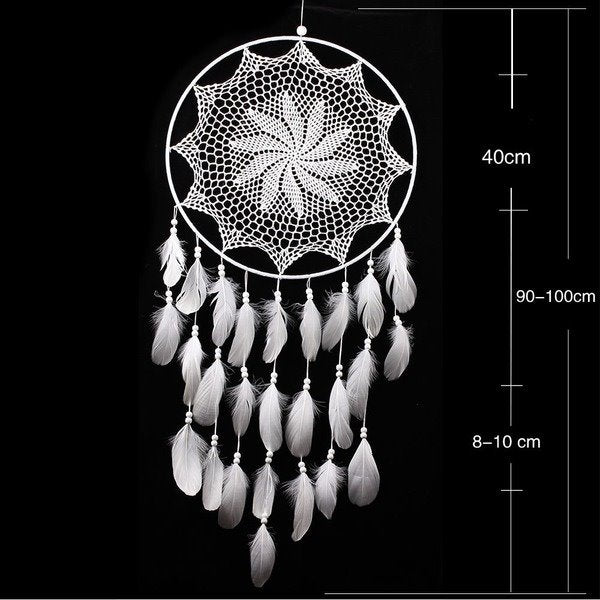Wholesale lace feather dream catcher JDC-DC-LZ018 Dreamcatcher 联缀 Wholesale Jewelry JoyasDeChina Joyas De China