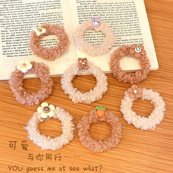 Wholesale lamb plush hair ring JDC-HS-i355 Hair Scrunchies 溪南 Wholesale Jewelry JoyasDeChina Joyas De China
