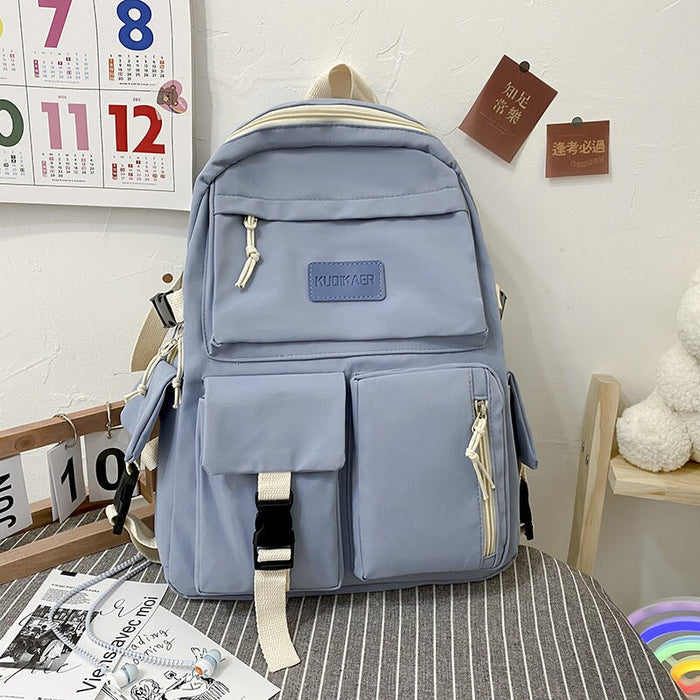 Wholesale large capacity canvas backpack JDC-BP-MJ001 Backpack Bags 麦嘉 blue Wholesale Jewelry JoyasDeChina Joyas De China