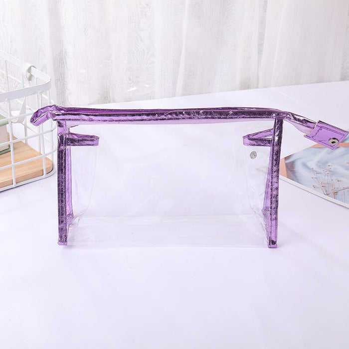 Wholesale Large Capacity Transparent PVC Storage Bag Cosmetic Bag MOQ≥10 JDC-CB-DeMu001 Cosmetic bag 德沐 Wholesale Jewelry JoyasDeChina Joyas De China