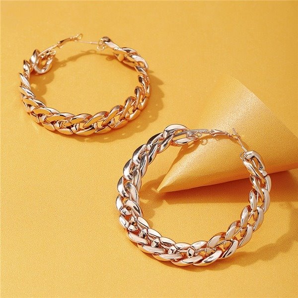 Wholesale large circle chain acrylic earrings JDC-ES-XC332 Earrings 夏晨 Wholesale Jewelry JoyasDeChina Joyas De China