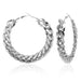 Wholesale large circle chain acrylic earrings JDC-ES-XC332 Earrings 夏晨 silver(60mm) Wholesale Jewelry JoyasDeChina Joyas De China