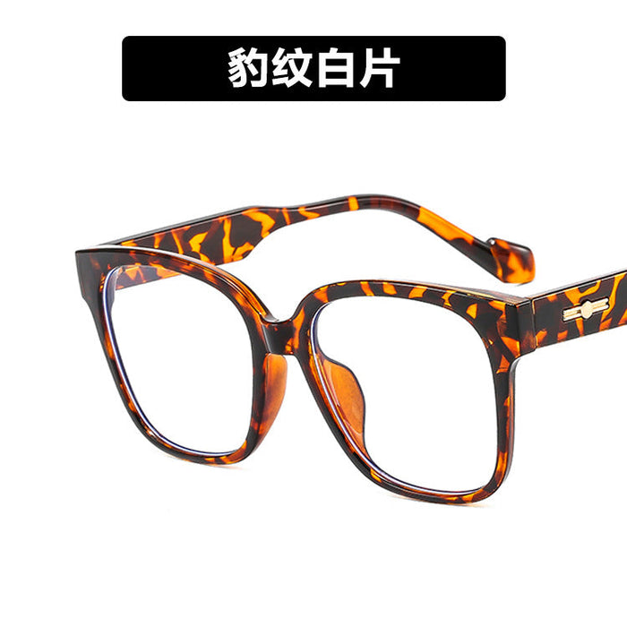 Wholesale large frame black resin Sunglasses JDC-SG-KD106 Sunglasses çæ¶Ü Leopard white Metal hinge Wholesale Jewelry JoyasDeChina Joyas De China