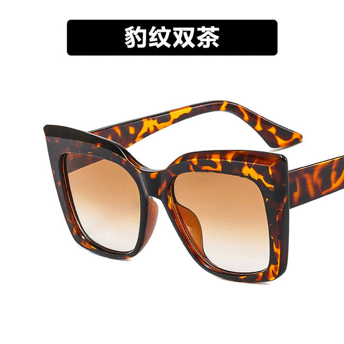 Wholesale large frame resin black sunglasses JDC-SG-KD100 Sunglasses 珂盾 Leopard Print Metal hinge Wholesale Jewelry JoyasDeChina Joyas De China