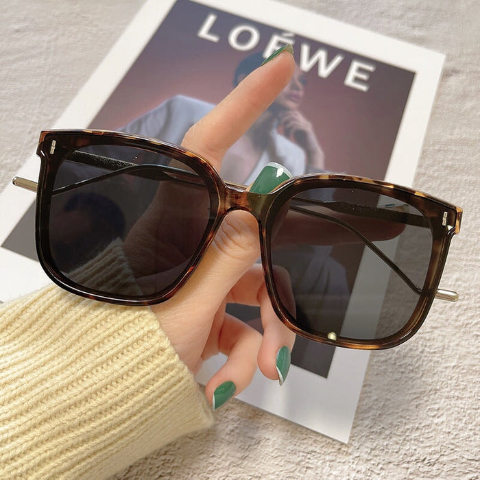 Wholesale large frame Tan anti UV fashion sunglasses JDC-SG-JinF040 Sunglasses 季丰 C tortoiseshell Wholesale Jewelry JoyasDeChina Joyas De China