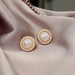 Wholesale large scale Pearl S926 Needle Pearl Fashion Metal Earrings JDC-ES-SF083 earrings 少峰 Wholesale Jewelry JoyasDeChina Joyas De China