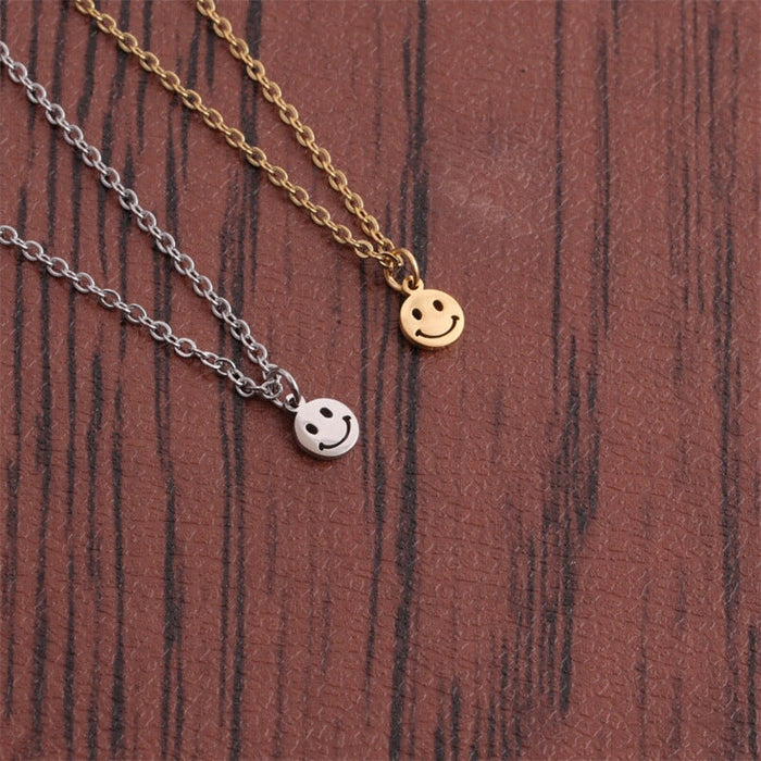Wholesale Laser Cut Stainless Steel Smile Necklace JDC-NE-ChanX003 Necklaces 昌鑫 Wholesale Jewelry JoyasDeChina Joyas De China