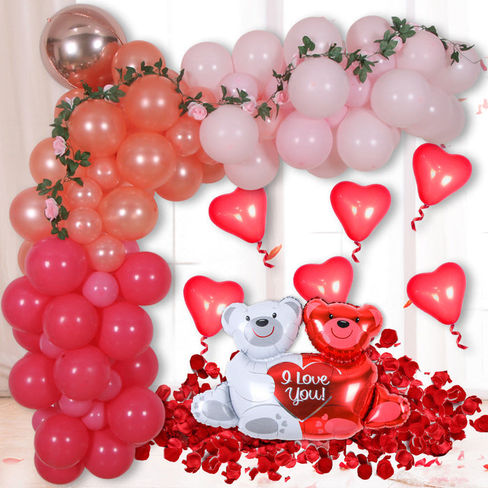 Wholesale Latex/Aluminum Film Valentine's Day Decorative Balloons Set JDC-BL-Qih003 祺惠 Rose Petals Set Wholesale Jewelry JoyasDeChina Joyas De China