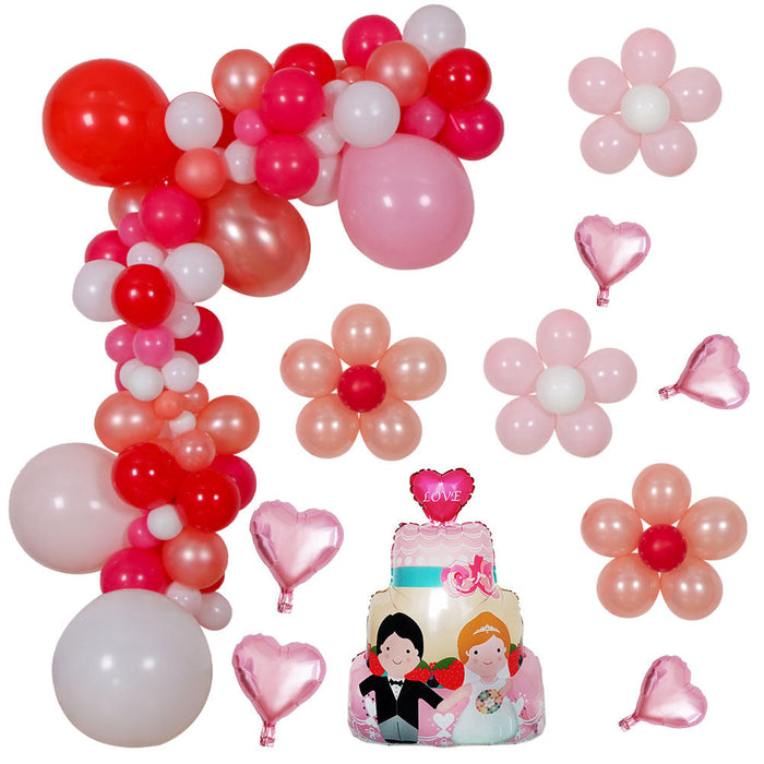 Wholesale Latex/Aluminum Film Valentine's Day Decorative Balloons Set JDC-BL-Qih004 祺惠 set 1 Wholesale Jewelry JoyasDeChina Joyas De China