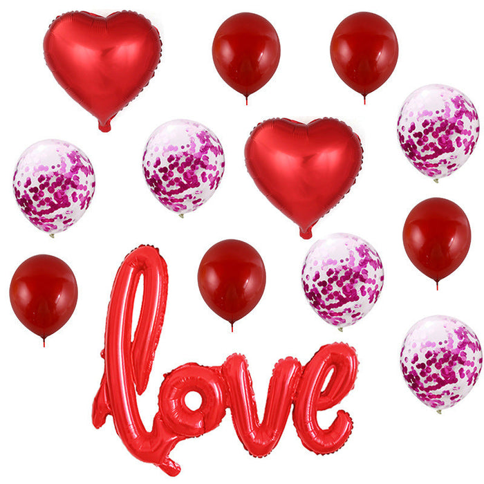 Wholesale Latex/Aluminum Film Valentine's Day Decorative Balloons Set JDC-BL-Qih006 祺惠 red Wholesale Jewelry JoyasDeChina Joyas De China
