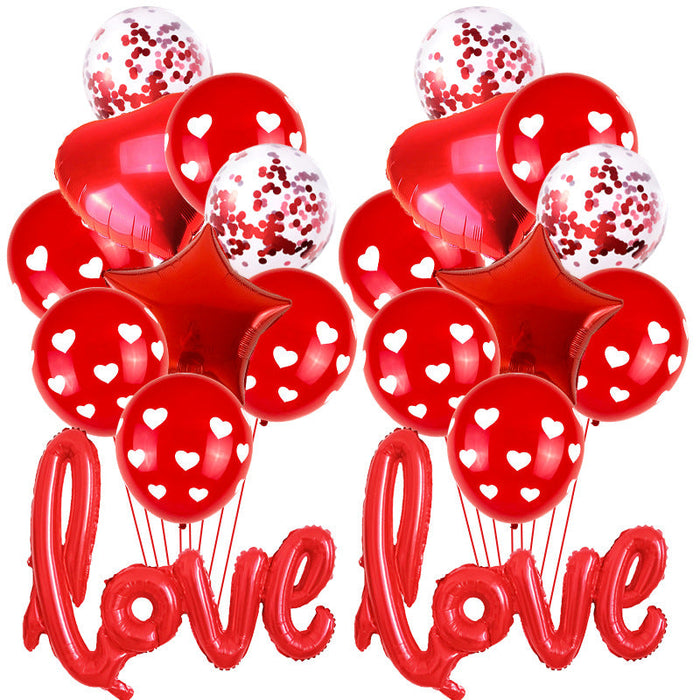 Wholesale Latex/Aluminum Film Valentine's Day Decorative Balloons Set JDC-BL-Qih008 祺惠 1 Wholesale Jewelry JoyasDeChina Joyas De China