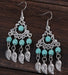 Wholesale Leaf Alloy Turquoise Earrings JDC-ES-Yunl010 Earrings 云罗 Wholesale Jewelry JoyasDeChina Joyas De China