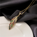 Bulk Jewelry Wholesale Leaf pendant necklace JDC-ag126 Wholesale factory from China YIWU China