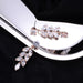 Wholesale Leaf Zircon Plated Copper Earrings JDC-ES-Mix009 Earrings 迷茜 Wholesale Jewelry JoyasDeChina Joyas De China