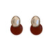 Wholesale leather geometric coffee Earrings JDC-ES-BY046 Earrings 宝钰 Wholesale Jewelry JoyasDeChina Joyas De China