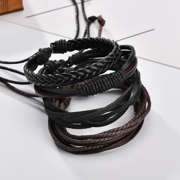 Bulk Jewelry Wholesale Leather Handmade Bracelet JDC-BT-bq002 Wholesale factory from China YIWU China