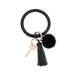 Wholesale leather Keychains wristlet keychain JDC-KC-GSJM013 Keychains JoyasDeChina Black k68131 Wholesale Jewelry JoyasDeChina Joyas De China
