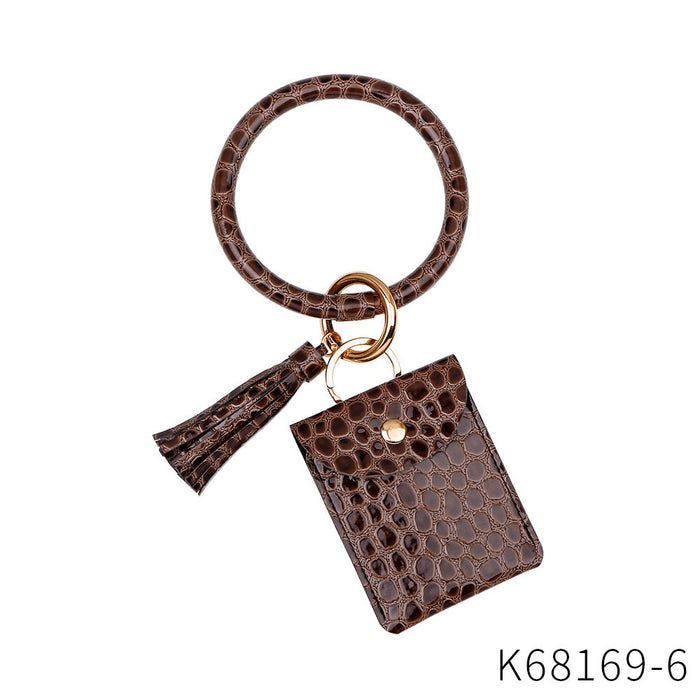 Wholesale leather Keychains wristlet keychain JDC-KC-GSJM013 Keychains JoyasDeChina Coffee k68169 Wholesale Jewelry JoyasDeChina Joyas De China